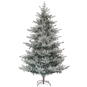 English Elm Homcom 9Ft Snow-Flocked Artificial Christmas Tree With 1939 Tips, Easy Assembly & Sturdy Metal Stand W2225P249628