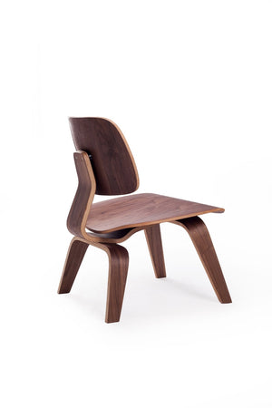 English Elm Molded Plywood Lounge Chair Mid Century Ergonomic Ash Veneer Seat for Living Room Walnut B353P478333
