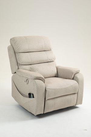 English Elm Lounge Electric Lift Chair – 180° Recline, Dual Remotes, Storage Pockets, Ideal For Elderly Comfort W547S00056