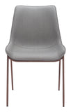 Magnus Dining Chair - Set of 2 Slate Gray & Walnut 109934 Zuo Modern