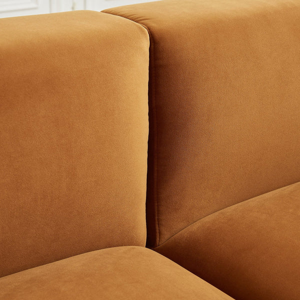 English Elm Ashcroft Furniture - Orby Velvet Sectional Sofa - Luxurious Left-Facing Comfort With Modern Design For Relaxed Living B183S00048