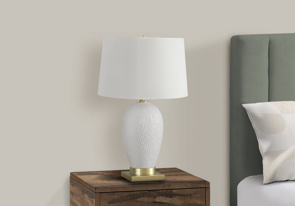 English Elm Lighting, 26" White Ceramic Table Lamp With Ivory Shade - Elegant, Versatile, Perfect For Any Room B2710P220077