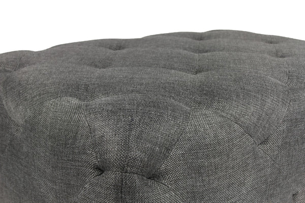 Moti Piper Gray Tufted Ottoman 88003002