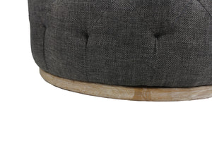 Moti Piper Gray Round Tufted Ottoman 88003003