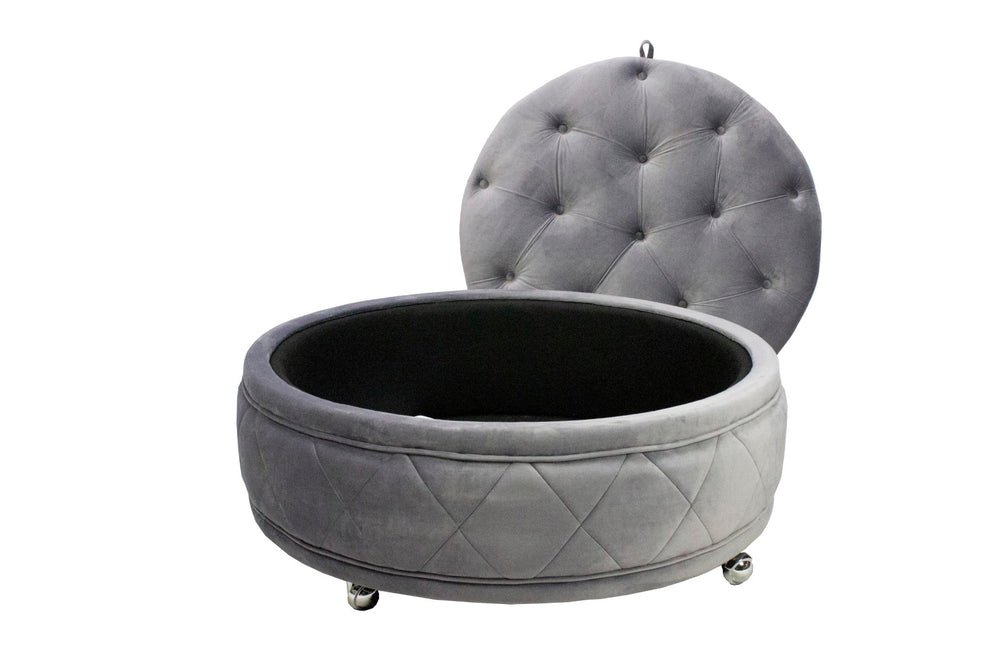 Moti Barnum Storage Ottoman - Gray 88003014