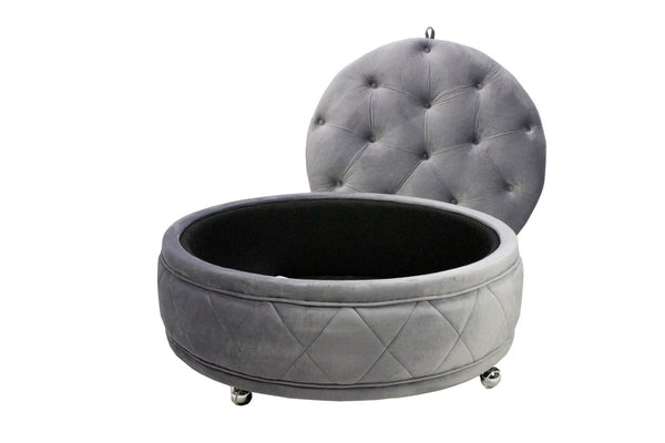 Moti Barnum Storage Ottoman - Gray 88003014