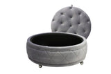 Moti Barnum Storage Ottoman - Gray 88003014