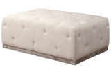 Moti Piper Ivory Tufted Ottoman 88003020