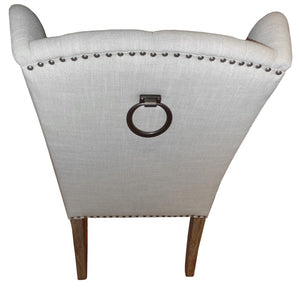 Moti Moreau Tufted High Back Linen Chair  88011055