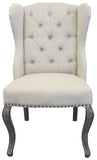 Moti Moreau Tufted High Back Linen Chair  88011055
