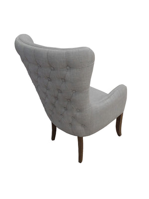 Moti Pierre Natural Tufted High Back Linen Chair 88011056