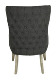 Moti Pierre Gray Tufted High Back Linen Chair 88011087