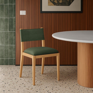 Meridian Furniture Avon Olive Performance Fabric Dining Chair with Solid Ash Wood Frame for Any Style 88011Olive-SC