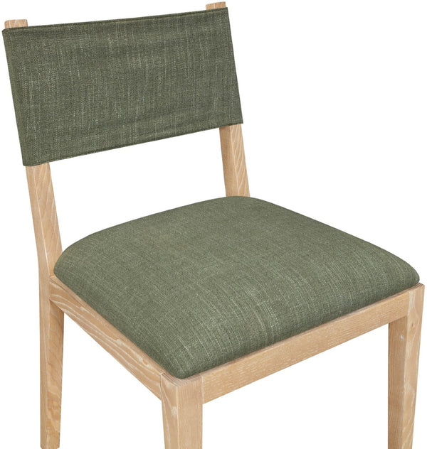 Meridian Furniture Avon Olive Performance Fabric Dining Chair with Solid Ash Wood Frame for Any Style 88011Olive-SC