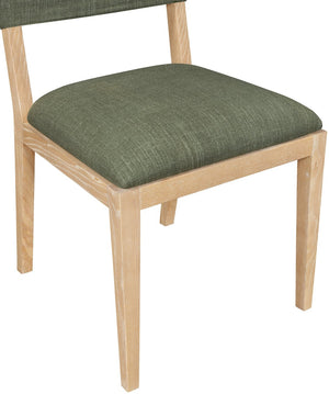Meridian Furniture Avon Olive Performance Fabric Dining Chair with Solid Ash Wood Frame for Any Style 88011Olive-SC