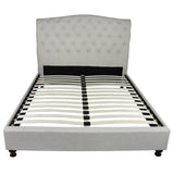 Moti Essex Oat Tufted Queen Platform Bed 88013005