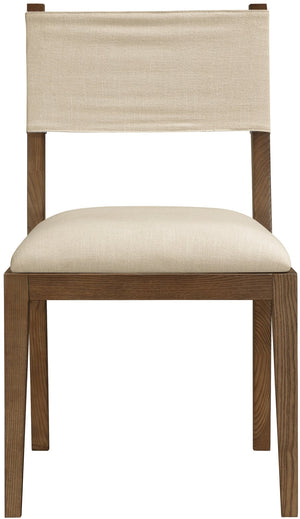 Meridian Furniture Avon Beige Performance Fabric Dining Chair with Solid Ash Frame in Walnut Finish 88014Beige-SC
