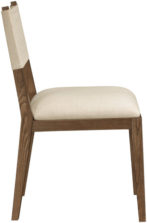 Meridian Furniture Avon Beige Performance Fabric Dining Chair with Solid Ash Frame in Walnut Finish 88014Beige-SC