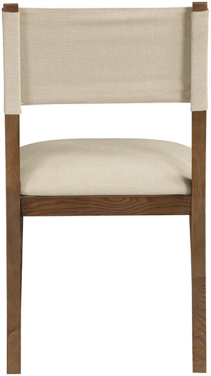 Meridian Furniture Avon Beige Performance Fabric Dining Chair with Solid Ash Frame in Walnut Finish 88014Beige-SC