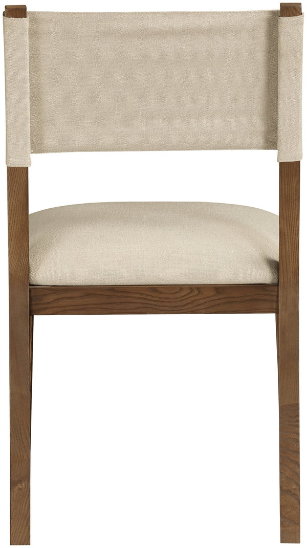 Meridian Furniture Avon Beige Performance Fabric Dining Chair with Solid Ash Frame in Walnut Finish 88014Beige-SC
