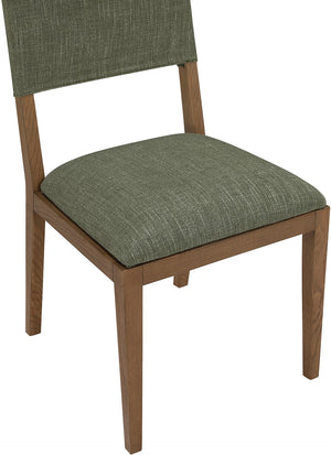 Meridian Furniture Avon Olive Linen Performance Upholstered Side Chair with Solid Ash Wood Frame 88014Olive-SC