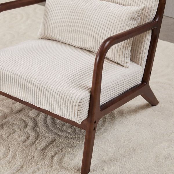 English Elm Mid-Century Modern Accent Chair & Coffee Table Set - Vintage Luxury For Stylish Living Spaces! W2989P362830