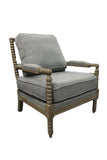 Moti Windsor Gray Linen Occasional Chair 88023003