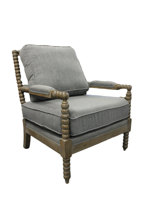 Moti Windsor Gray Linen Occasional Chair 88023003