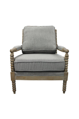 Moti Windsor Gray Linen Occasional Chair 88023003