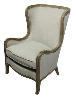 Moti Shelly Lounge Arm Chair in Natural Linen 88023011