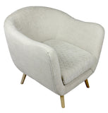 Moti Roscoe Ivory Arm Chair with Wood Legs  88023015