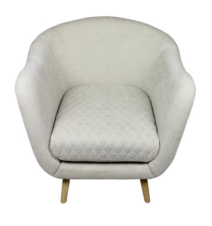 Moti Roscoe Ivory Arm Chair with Wood Legs  88023015