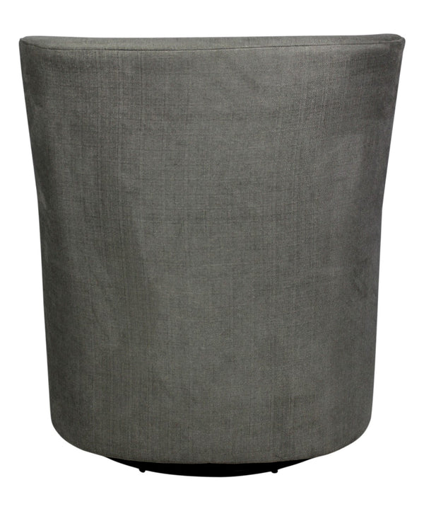 Moti Wade Gray Arm Chair with Kidney Pillow 88023024