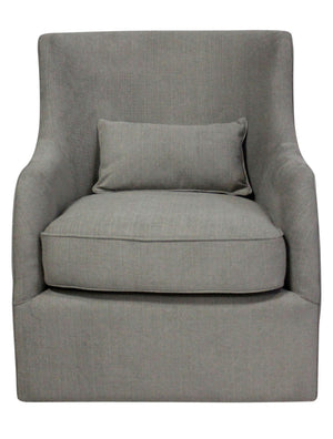 Moti Wade Gray Arm Chair with Kidney Pillow 88023024