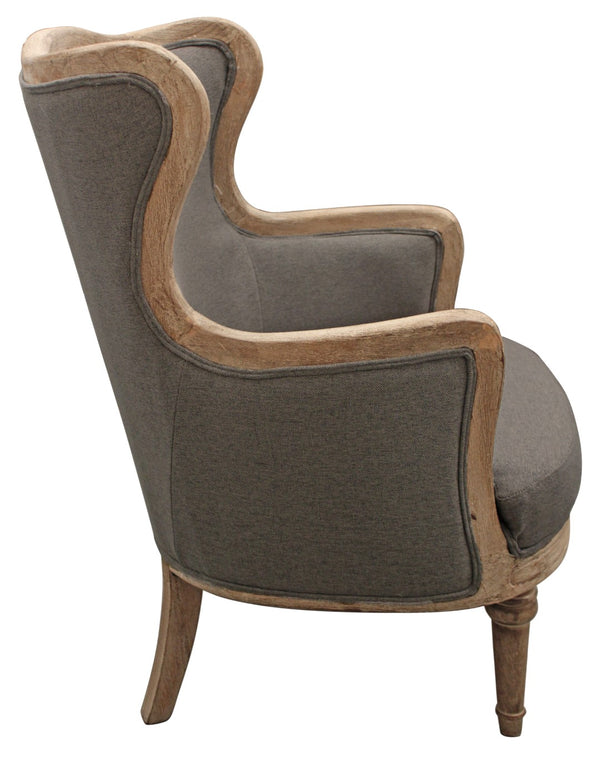 Moti Dan Lounge Arm Chair in Gray Linen  88023065