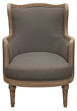 Moti Dan Lounge Arm Chair in Gray Linen  88023065