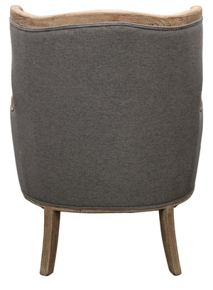 Moti Dan Lounge Arm Chair in Gray Linen  88023065