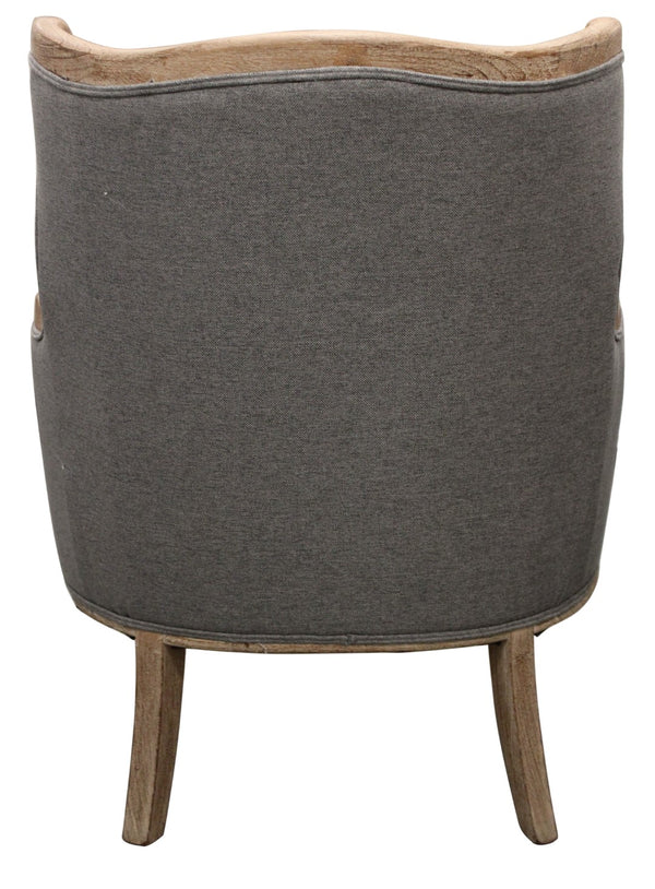 Moti Dan Lounge Arm Chair in Gray Linen  88023065