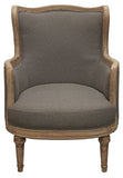 Dan Lounge Arm Chair in Gray Linen