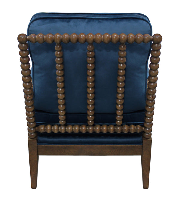 Moti Windsor Royal Blue Velvet Fabric Occasional Chair 88023072