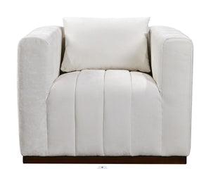 Moti Upton Lounge Chair in Ivory with 1 Toss Pillows 88023074