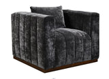 Moti Upton Lounge Chair in Prism Black with 1 Toss Pillows 88023077