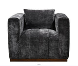 Upton Lounge Chair in Prism Black with 1 Toss Pillows