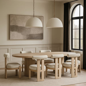 Meridian Furniture Arienzo Art Deco Velvet Dining Chair with Sculptural Back and Solid Wood Legs for Elegant Rooms Cream Style B 88024Cream-C