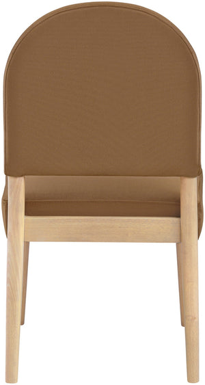 Meridian Furniture Varinelle Art Deco Arched Back Velvet Dining Chair with Solid Wood Frame Upholstered Seat Saddle Style A 88032Saddle-C