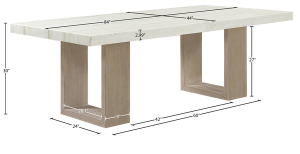 Meridian Furniture I Need to Create a Common Title for the Ananda Dining Table That Avoids Mentioning Brown or White, Stays 90-100 Characters, and Captures Shared Features. White 88039-DT84