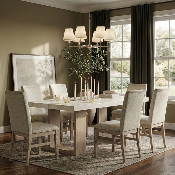 Meridian Furniture I Need to Create a Common Title for the Ananda Dining Table That Avoids Mentioning Brown or White, Stays 90-100 Characters, and Captures Shared Features. White 88039-DT84