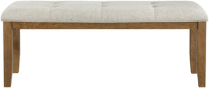 Meridian Furniture Ananda Upholstered Bench with Walnut Legs Polyester Seat for Bedroom or Dining 88040Beige-Bench