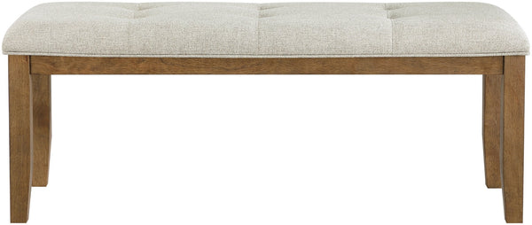 Meridian Furniture Ananda Upholstered Bench with Walnut Legs Polyester Seat for Bedroom or Dining 88040Beige-Bench