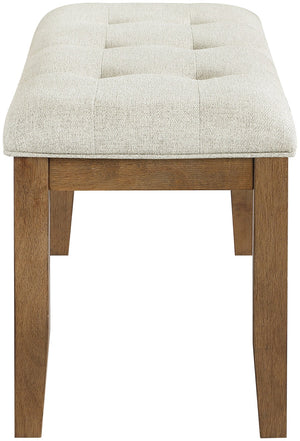 Meridian Furniture Ananda Upholstered Bench with Walnut Legs Polyester Seat for Bedroom or Dining 88040Beige-Bench